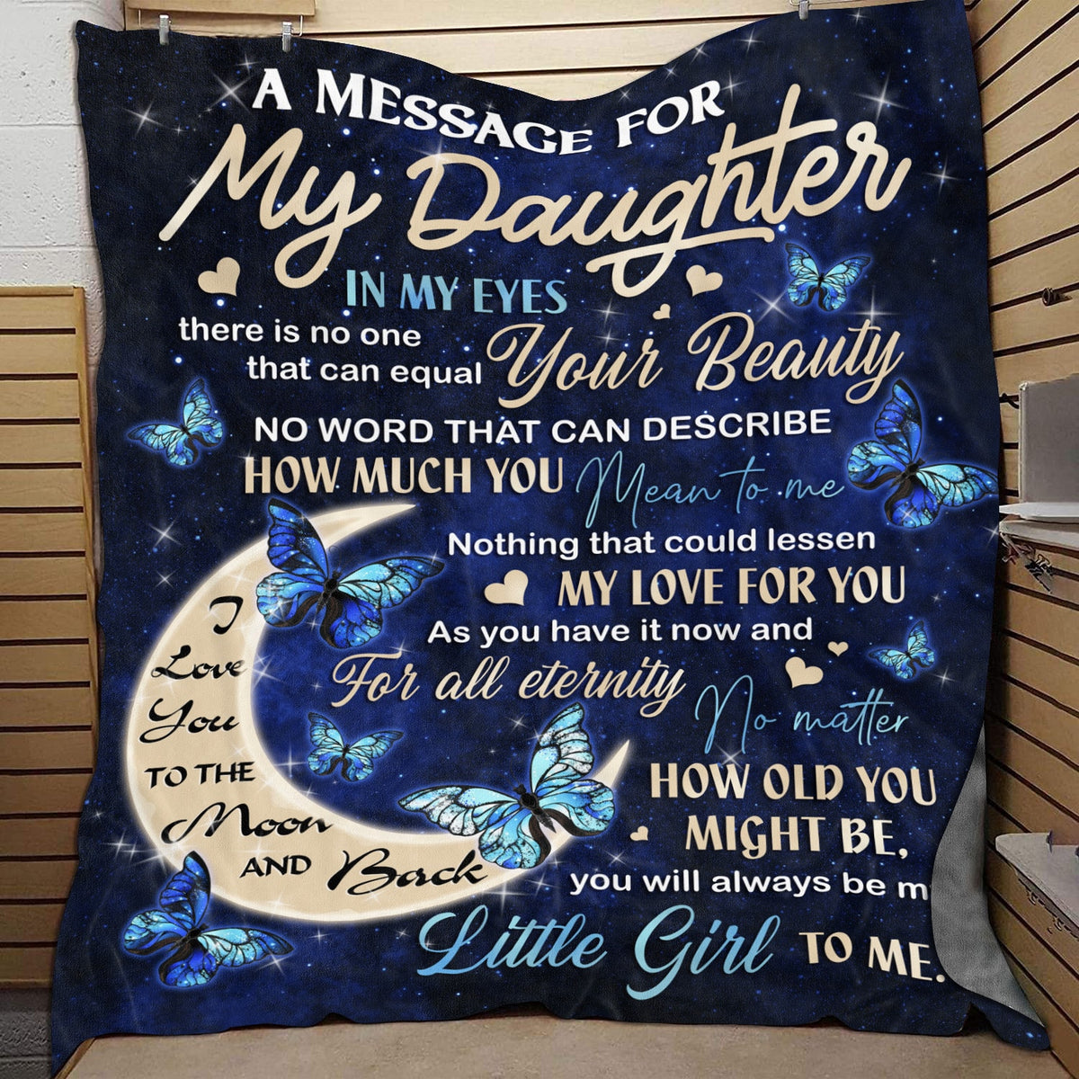To My Daughter You Always Be My Little Girl Fleece Blanket – To My Daughter Sherpa Blanket