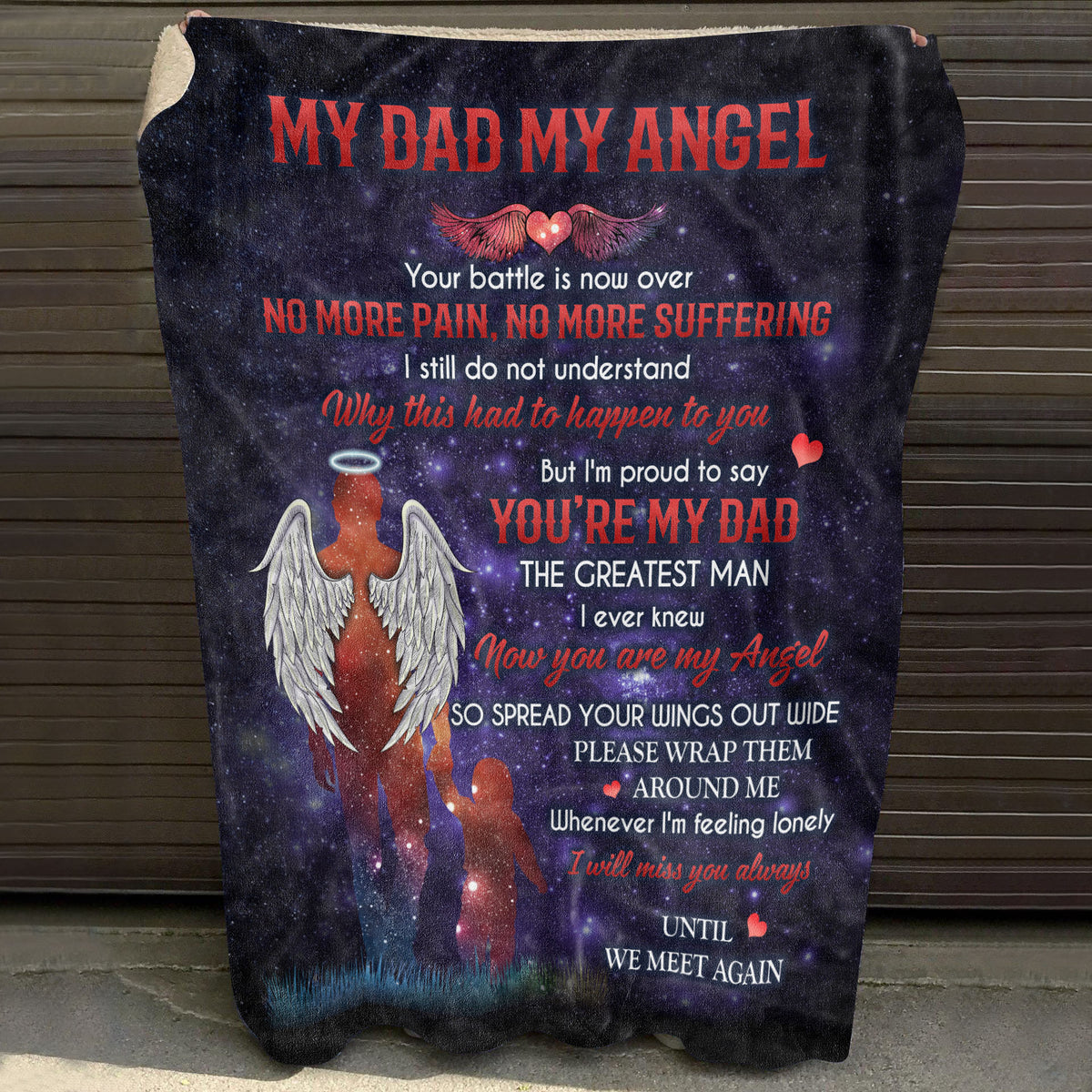 My Dad My Angel Your Battle Is Now Over No More Pain No More Suffering Gifts From Son Fleece Blanket – Mink Blanket