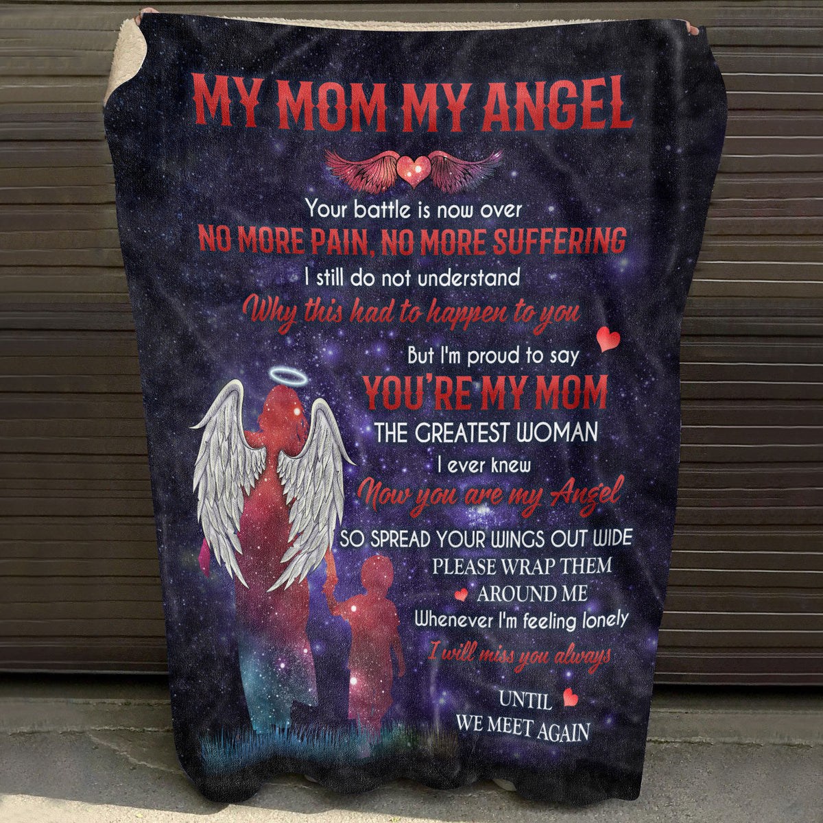 My Mom My Angel Your Battle Is Now Over No More Pain No More Suffering Gifts From Son Fleece Blanket – Mink Blanket