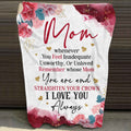 Mom Whenever You Feel Rose Fleece Blanket – Gifts for Mom from Daughter Son – Mothers Day Blanket Gifts for Mom – Mother Birthday Present