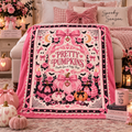 Pink Pumpkin Halloween Blanket, Pretty Pumpkins Coquette Throw Blanket, Pumpkin Spice & Pretty Things, Girly Spooky Fall Decor
