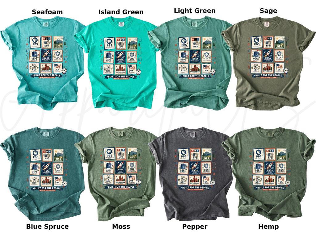 Comfort Colors Built People Liberal Fourth July Tee Pbs Usps Nasa Leftist Protest Tee (4)