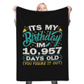 30th Birthday Idea Funny Fleece Throw Blanket