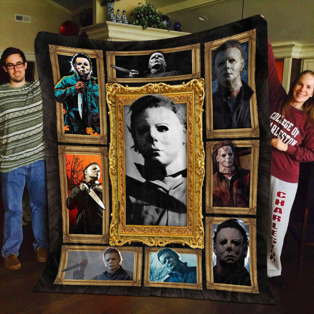 Michael Myers Halloween 1978 Fleece Blanket – Horror Movie Mink Sherpa Blanket – Horror Gift