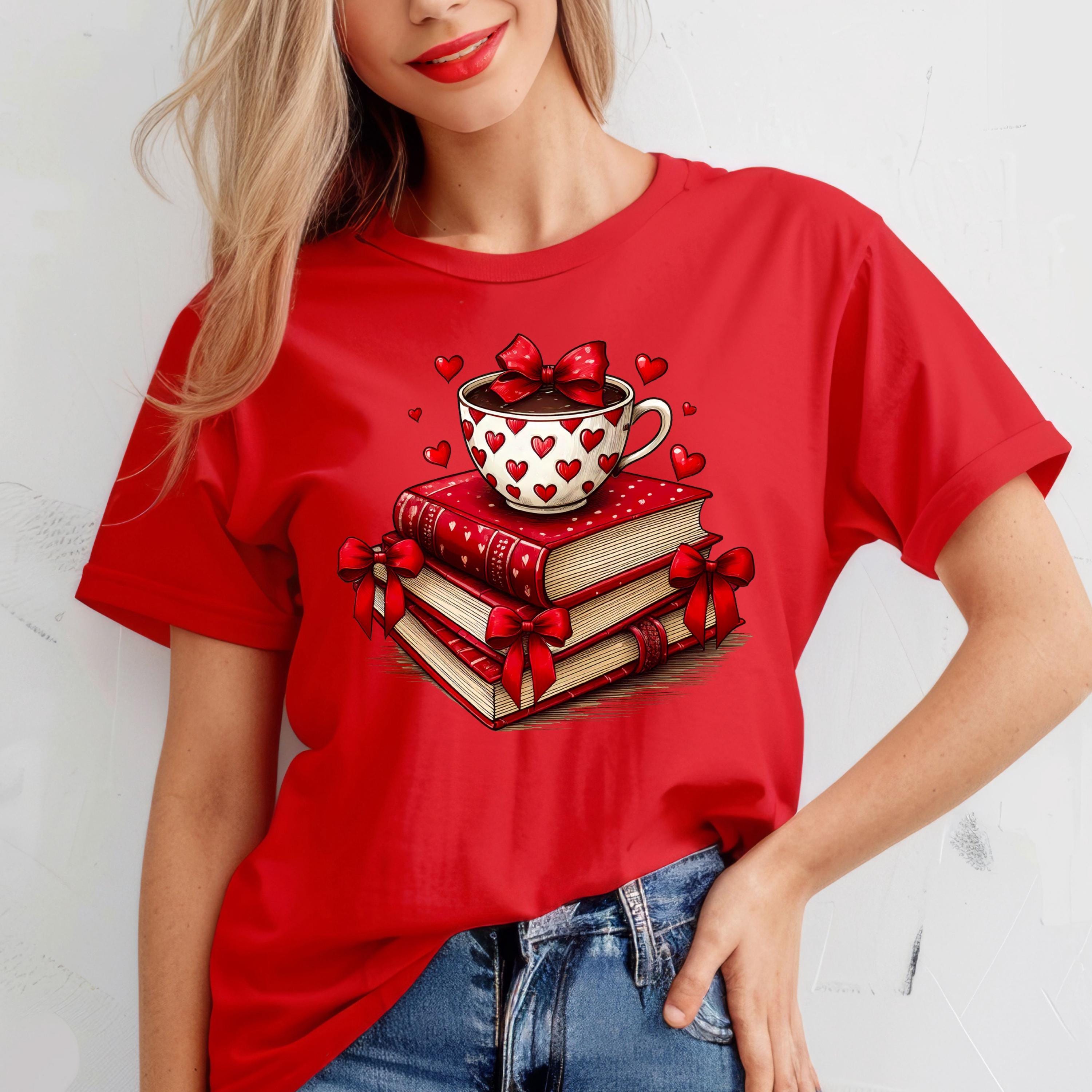 Comfort Colors Book Lover Valentine Book Coffee Valentines Book Lover Valentine Reading Valentine (5)