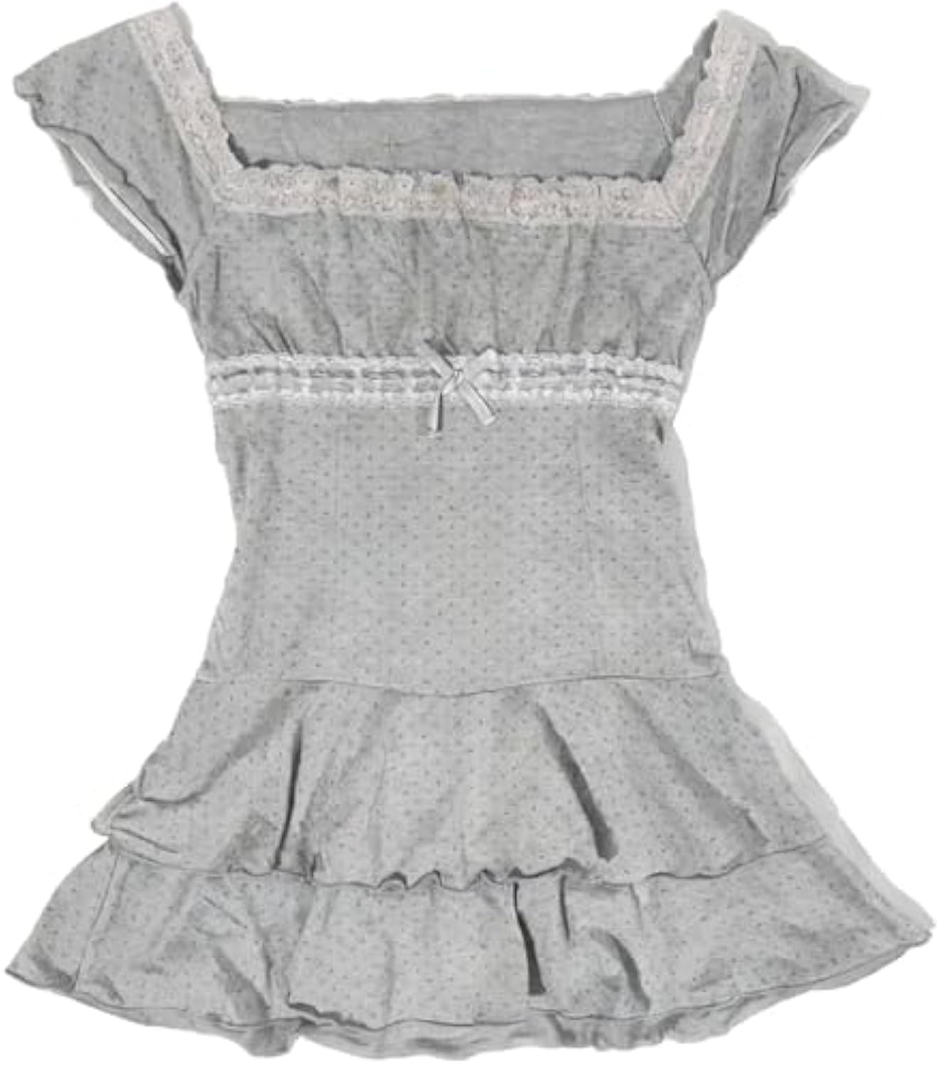Y2K Vintage Emo Babydoll Tops Women Cutecore Fairy Grunge Gyaru Scene Shirts 2000s Clothes