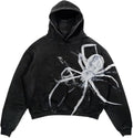 Unisex Spider/Skull Horror Hoodie Y2K Dark Streetwear Gothic Punk High Street Fashion Halloween Must-Have