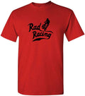 Rad Movie BMX Racing T-Shirt Featuring The 1980's fad - Perfect Rad DVD Bicycle Tricks Tee for Enthusiasts