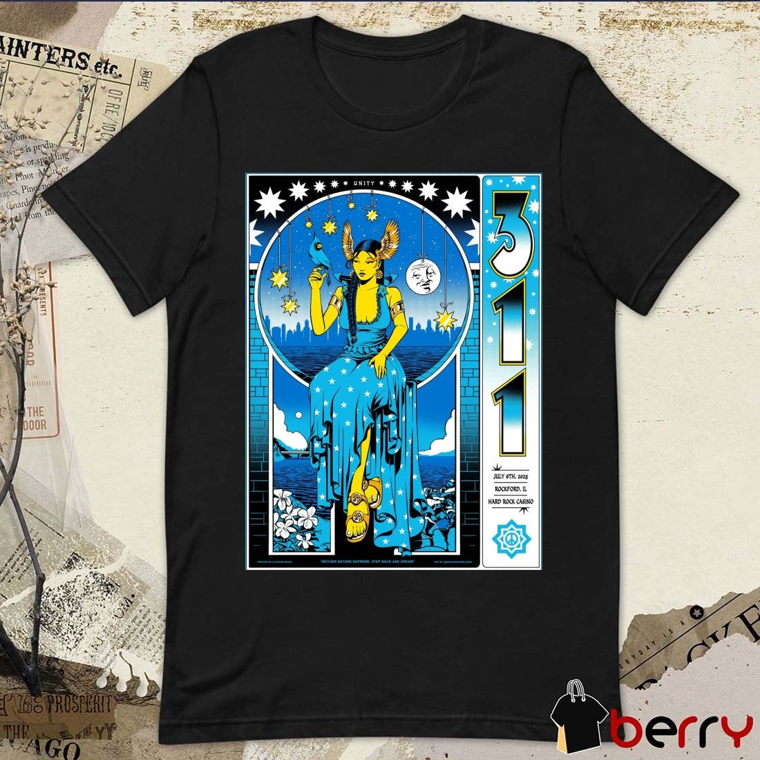 The 311 Band Concert July 6th 2025 Rockford IL Hard Rock Casino Poster t-shirt