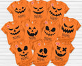 Pumpkin Face Custom Name Shirt, Halloween Family Group Shirt