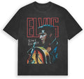 Unisex Adult Official Elvis Presley Merch King of Rock Retro T-Shirt