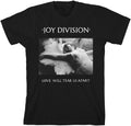 Joy Division Love Will Tear Us Apart Mens Black Short Sleeve T Shirt Punk Rock Vintage Style Graphic Tees