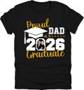 Class of 2026 Custom Photo Graduation Shirts – Proud Family Matching Tees for Graduate Celebration Black
