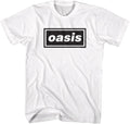 Oasis Band T Shirt Logo Adult White Short Sleeve Britpop 90s Rock Music Graphic Tees
