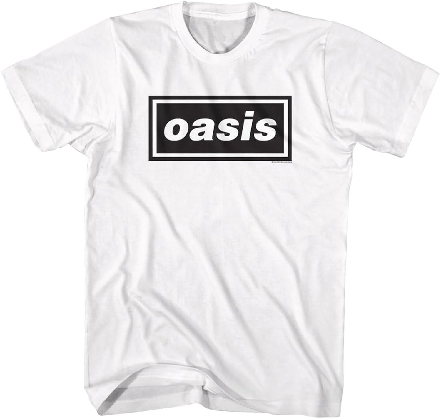Oasis Band T Shirt Logo Adult White Short Sleeve Britpop 90s Rock Music Graphic Tees