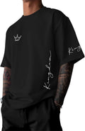 Men's King Shirt Graphic Tees Designer Printed T Shirts Urban Letter Oversized T-Shirt Streetwear Casual Loose Tops