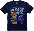 Chase 4th Birthday Shirt for Boys - Toddler Paw Patrol Party Outfit - T-Shirt Gift for 4 Year Old