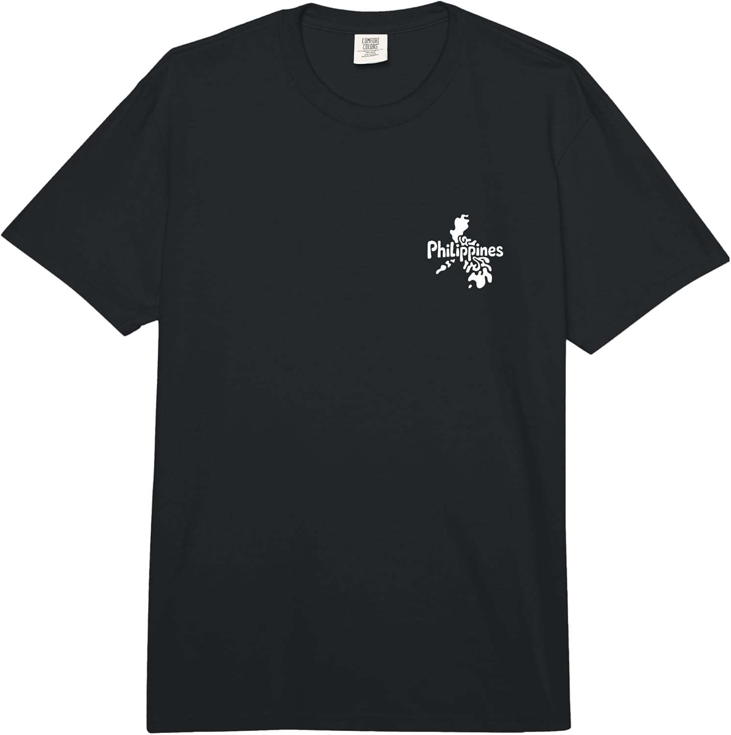 Philippines Minimalist Badge Patch Line Art Comfort Colors Adult Heavyweight T-Shirt