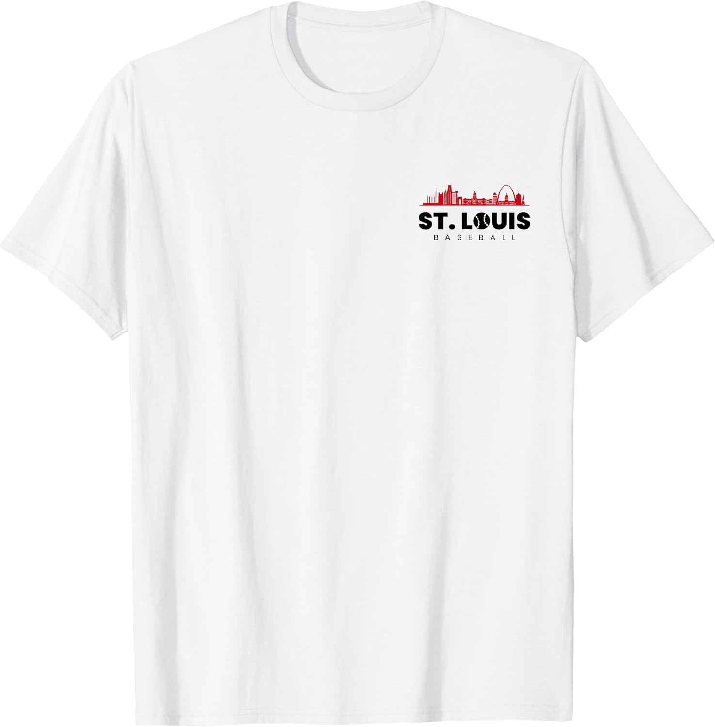 St Louis Baseball Minimalist City Skyline Baseball Lover T-Shirt
