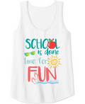 Womens Summer Vacation Begins for Teacher & Student, End of School Tank Top