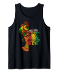juneteenth flag blM Afro Women June 19 1865 African American Tank Top