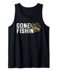 Gone Fishin Funny Largemouth Bass Fishing Gift For Fisherman Tank Top