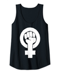 Womens Feminist Symbol Protester Support Feminism Tank Top