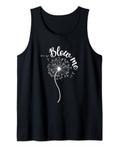 Blows Me Dandelion Flower Pattern Making A Wish Tank Top
