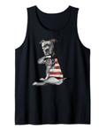Dog Pitbull I Love Dad Tattoo  Tank Top