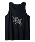 Floral Kitten Cat Lover Tank Top