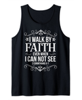 Inspirational Christian I Will Walk By Faith 2 Corinthians Tank Top