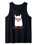Llamerica tshirt 4th Of July Merica Patriotic Tank Top