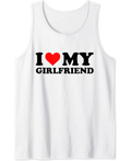 I Love My Girlfriend Red Heart I Heart My Girlfriend Tank Top