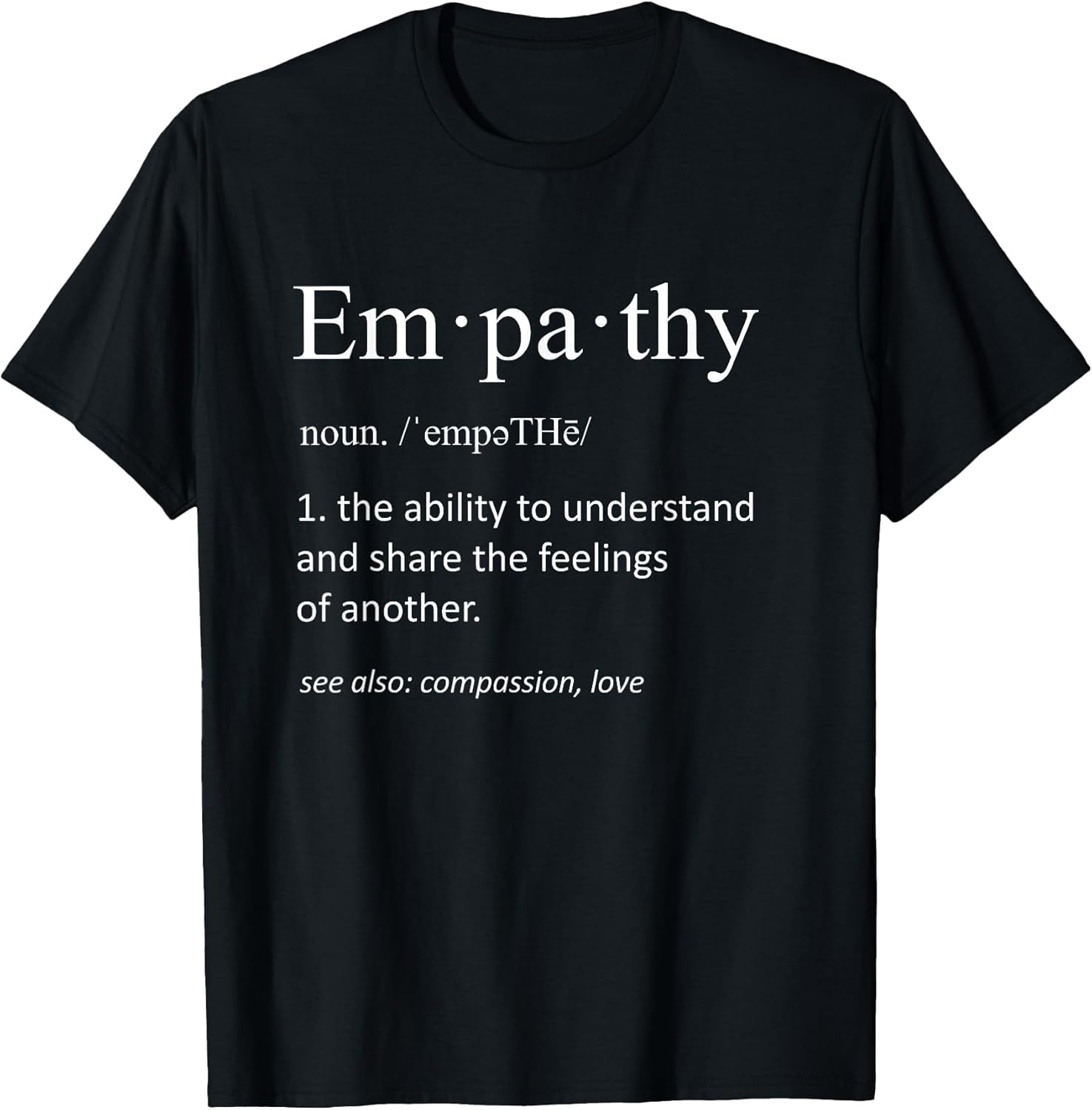 Funny Empathy Word Definition Word Tee