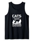 Cats Make Me Happy Humans Make My Head Hurt Tank Top