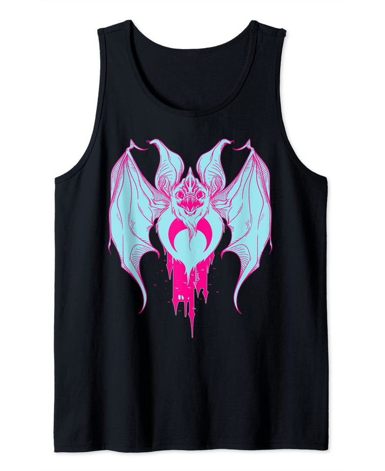 Pastel Goth Halloween Vampire Bat Tank Top