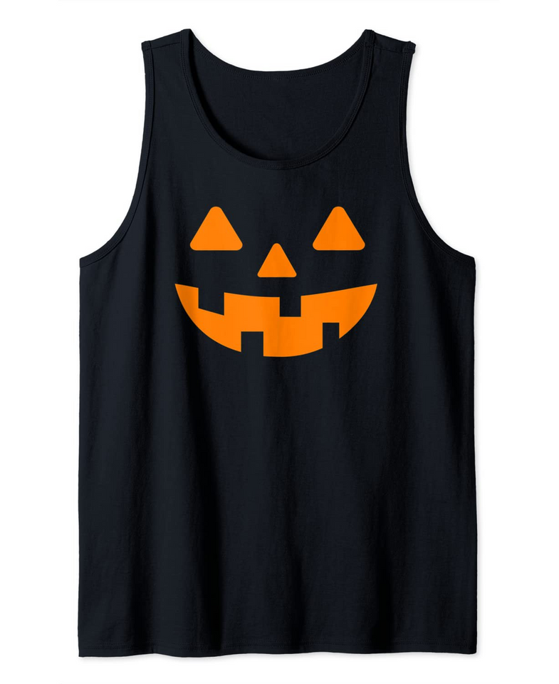 Jack-O-Lantern pumpkin Face Orange Tank Top