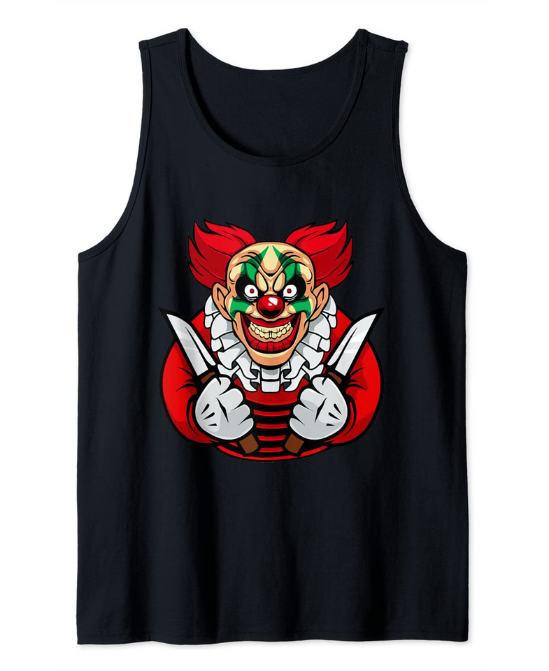 Scary clownHalloween Tank Top