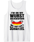I'm On My Wurst Behavior I Dont Give A Schnitzel Oktoberfest Tank Top