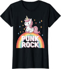 Music Rocker Unicorn Punk Rock Cute Toddler Girls Kids Women T-Shirt