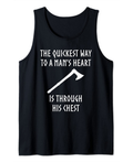 Way To A  Heart Viking Medieval Tank Top