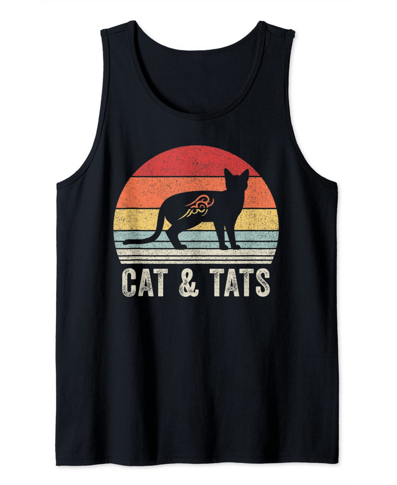Vintage  Cats And TatsLover Tank Top
