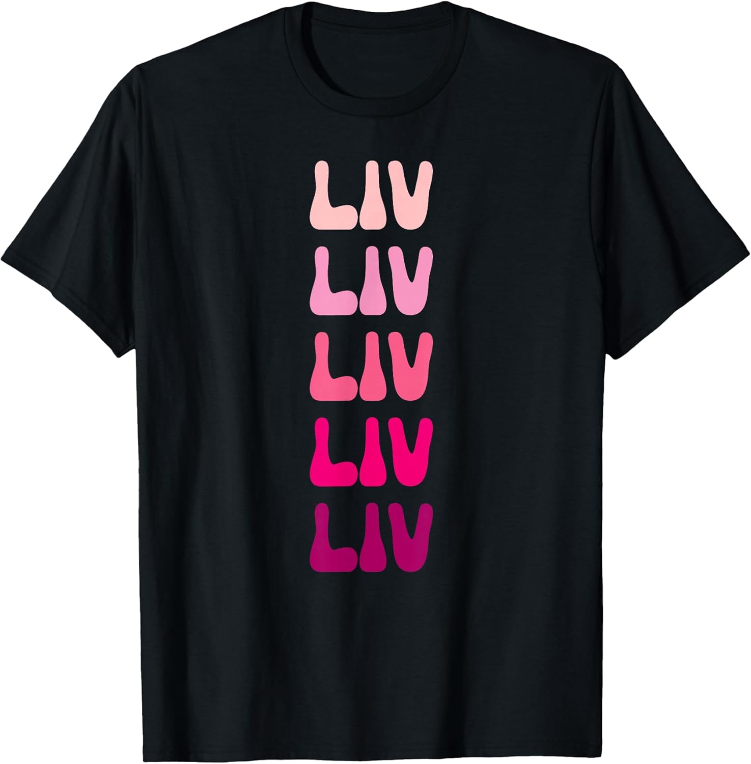 Liv First Name Minimalist Design T-Shirt