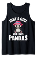 Just A Girl Who Loves Pandas Party Tank Top