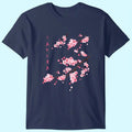 Vintage Sakura Cherry Blossom Japanese Graphical Art T-Shirt