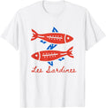 Les sardines fisherman aesthetic coastal sardine fish T-Shirt