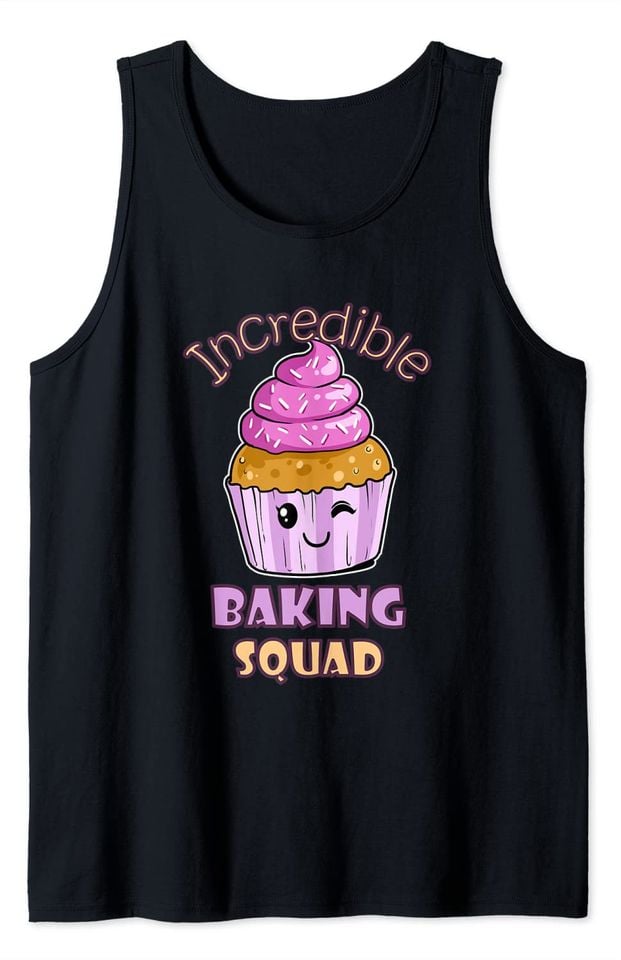 Cupcake Squad Tank Top Funny Baking Squad Cupcake Muffin Confectioner Tasty Baking