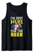 I'm Just Here For The Beer - Christmas Beer Santa Drinking Tank Top
