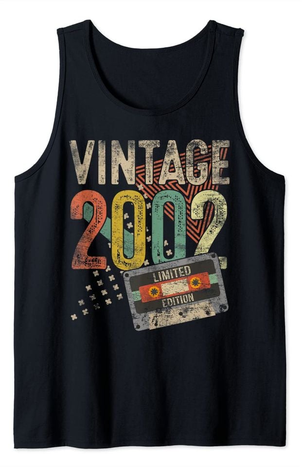 19th Birthday Ideas Tank Top Vintage 2002 Limited Edition 19 Year Old