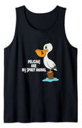 Pelicans Are My Spirit Animal Cartoon Bird Tank Top